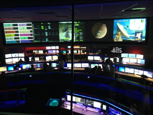This is mission control for all unmanned/robotic space operations. We were watching data come in from all over our solar system. So damn cool.