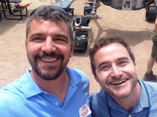 Kevin Hand and I take a selfie with the Mars rover simulator. Eat your heart out Ellen!